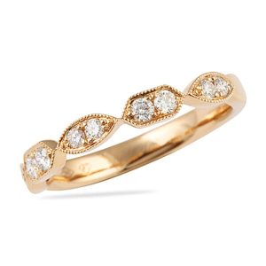 .30 Ct Round Diamond Rose Gold Multi-Shape Bezel Ring