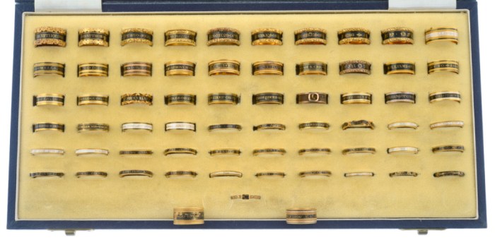 This incredible collection of mourning rings spans 100 years