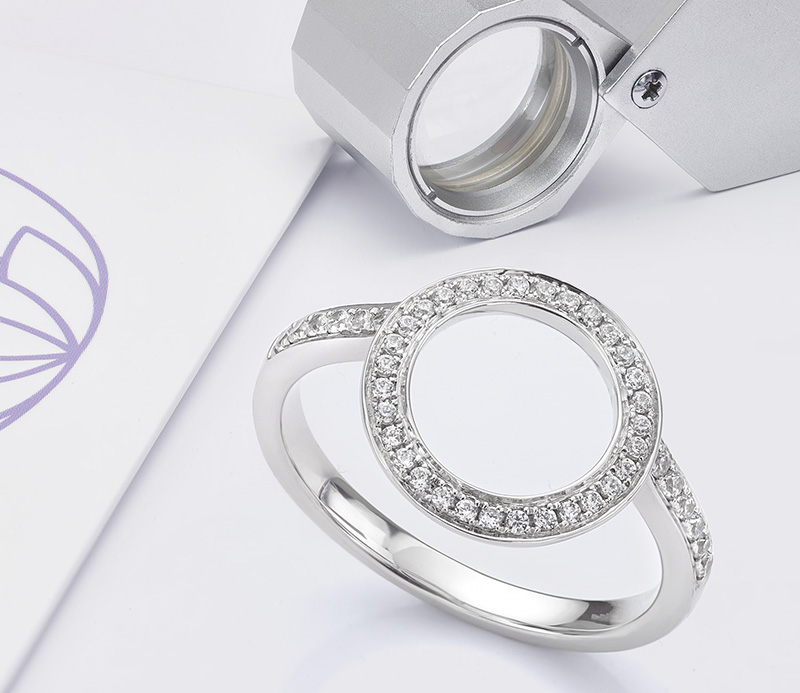 Diamond halo enhancer wedding ring wrap