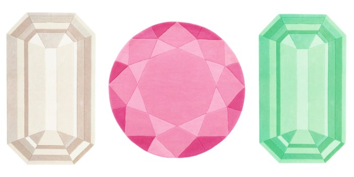 I want a gemstone rug! These three gem rugs are by Wear the House.