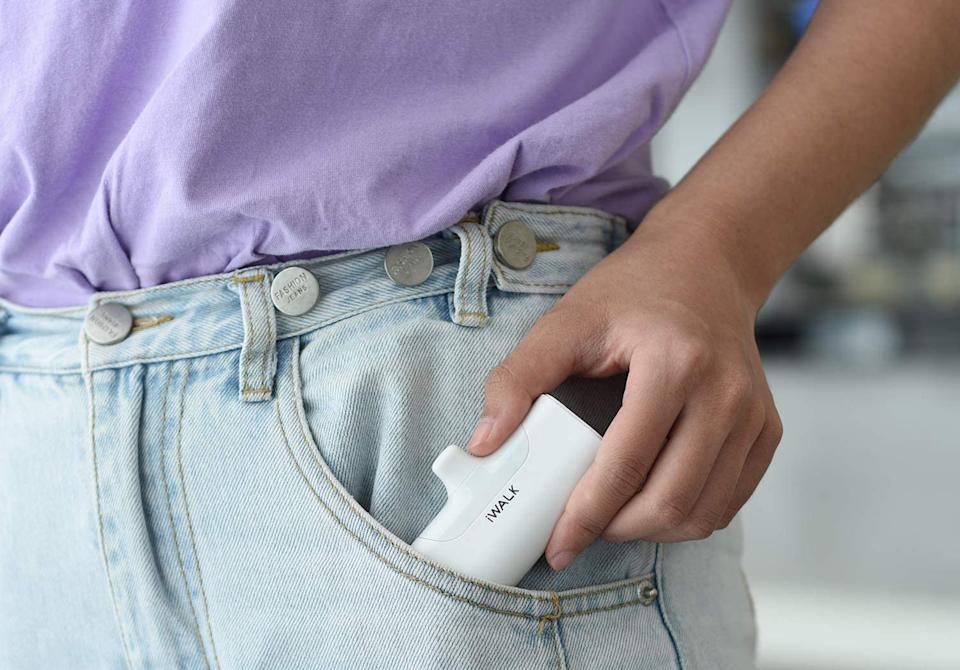 This compact charger can even fit into the tiny pockets of women's jeans.