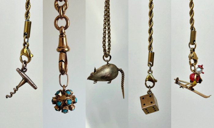 A selection of antique and vintage charms from family-owned antique jewelry dealer GemBank1973.