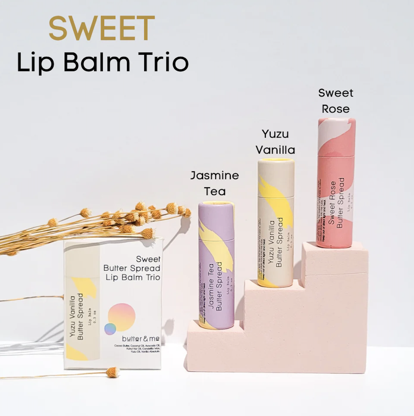 Butter & Me Sweet Butter Spread Lip Balm Trio