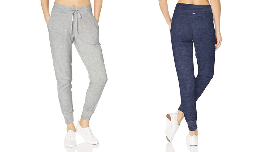 Amazon Essentials Studio Terry Relaxed-Fit Joggers come in several amazing colors. (Photo: Getty)